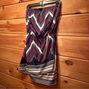 Express Multicolored Sundress Strapless Casual NWT. Optional Straps. Size S/P